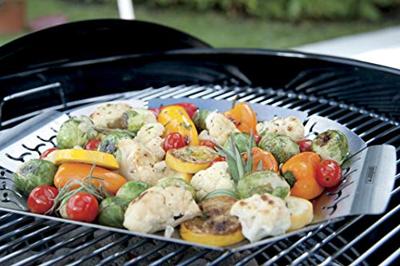 Weber Grillkorf - Groot model, roestvrij staal - thumbnail