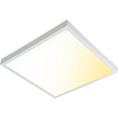 LED Paneel - Aigi Limno Slim - 60x60 - Aanpasbare Kleur CCT - 32W Opbouw Vierkant - Smart Wifi - Dimbaar - Mat Wit - Aluminium LED Paneel - Aigi Limno Slim - 60x60 - Aanpasbare Kleur CCT - 32W Opbouw Vierkant - Smart Wifi - Dimbaar - Mat Wit - Aluminium