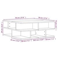 Salontafel 70x70x29 cm bewerkt hout sonoma eikenkleurig - thumbnail