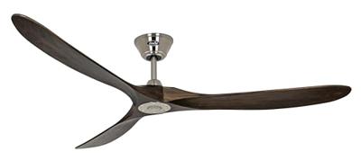 CasaFan ECO GENUINO 180 BN-NB Plafondventilator 30 W (Ø x h) 1800 mm x 290 mm Chroom Met afstandsbediening, Met wintermodus