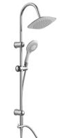 TENERIFFA hoofddouche set, chroom-wit grote wellness-hoofddouche (20,5 x 20,5 cm) met antikalk nozzles handdouche met 5 functies en antikalk nozzles handdouche: Ø ca. 12 cm metalen douchestang - thumbnail