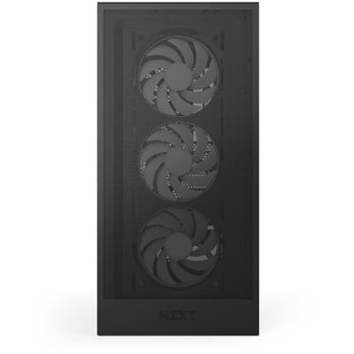 NZXT h5 flow v2 midi tower behuizing (zwart | 1x usb-a | 1x usb-c | tempered glass)