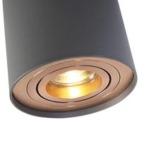 QAZQA Spot grijs met koper draai- en kantelbaar - Rondoo Up - thumbnail
