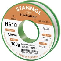 Stannol HS10 2510 Soldeertin, loodvrij Spoel Sn99,3Cu0,7 ROM1 100 g 1.5 mm - thumbnail