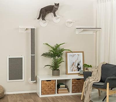 TRIXIE KRABPLANK HOUTEN FRAME VOOR AAN MUUR GRIJS / WIT 38X58 CM - thumbnail