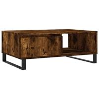 Salontafel 90x60x35 cm bewerkt hout gerookt eikenkleurig - thumbnail