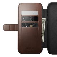 Nomad Modern Horween lederen folio iPhone 16 Pro Max - Rustic Brown - thumbnail