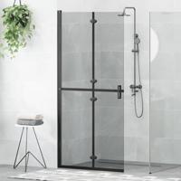 Inloop douche wand Zwart en donkertransparant 90 x 190 cm - thumbnail
