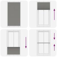 Pliss rolgordijn 105x200 cm stofbreedte 104,4 cm antraciet - thumbnail