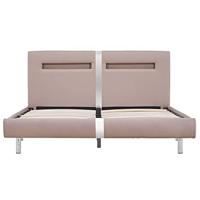 Bedframe met LED kunstleer cappuccino 120x200 cm - thumbnail