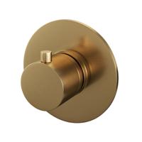 Inbouwthermostaat Brauer Gold Edition met Ronde knop en Rozet Geborsteld Goud Brauer - thumbnail