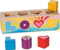 Goki houten sorteerbox vormenstoof love - thumbnail
