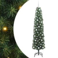 VidaXL Kunstkerstboom groen 210 cm pvc en staal en kunststof - thumbnail