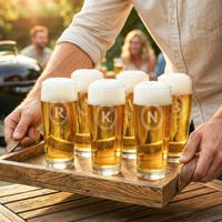Bierglas fluitje graveren - 190 ml - 6 stuks - thumbnail