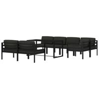 8-delige Loungeset met kussens aluminium antracietkleurig - thumbnail