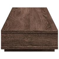 Monitorstandaard 100x27x15 cm bewerkt hout bruin eikenkleurig - thumbnail