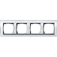 Gira Event Clear Zuiverwit / Aluminum 4-voudig