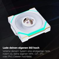 Lian Li Lian Li UNI FAN SL Wireless LCD Lüfter, ARGB, PWM - 120 mm, weiß PC-ventilator Wit (b x h x d) 120 x 124.5 x 28 mm - thumbnail