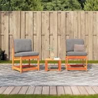 3-delige Loungeset massief grenenhout wasbruin - thumbnail