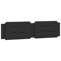 Bedframe met hoofdbord kunstleer zwart 160x200 cm - thumbnail