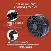 CONTEC stuurlint "comfort.tacky" ct bar tape comfort.tacky 200mm black metallic - thumbnail