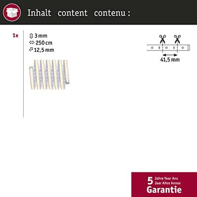 Paulmann 70552 LED-strip uitbreidingsset Met connector (male) 24 V 2.50 m Warmwit 2.5 m Paulmann 70552 LED-strip uitbreidingsset Met connector (male) 24 V 2.50 m Warmwit 2.5 m