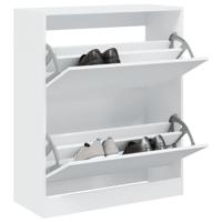 VidaXL Schoenenkast 80x34x96,5 cm bewerkt hout wit - thumbnail
