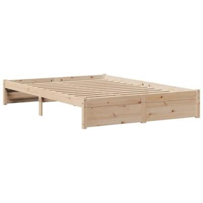 Bedframe met hoofdbord massief grenenhout 160x200 cm