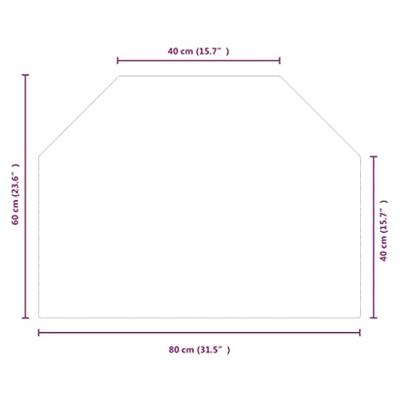 VidaXL Glasplaat openhaard zeshoekig 80x60 cm