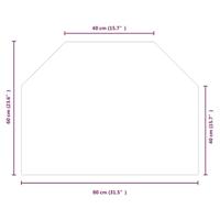 VidaXL Glasplaat openhaard zeshoekig 80x60 cm - thumbnail