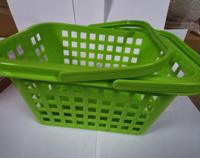 Wasknijpermandje kunststof met hendel kleur groen - thumbnail