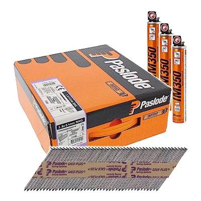 Paslode 34° Papier Gebonden Stripnagels IM350 | D-Kop | 2,8x51 mm | Galv-Plus® | Ring | +3x Gas VE=3300 - 141204 Paslode 34° Papier Gebonden Stripnagels IM350 | D-Kop | 2,8x51 mm | Galv-Plus® | Ring | +3x Gas VE=3300 - 141204