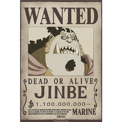 Poster One Piece - Wanted Jinbe Wano 38x52cm Poster One Piece - Wanted Jinbe Wano 38x52cm
