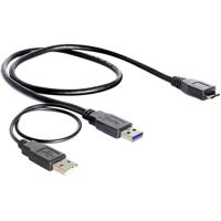 Delock 82909 Kabel USB 3.0 type A male + USB type A male > USB 3.0 type Micro-B male - thumbnail