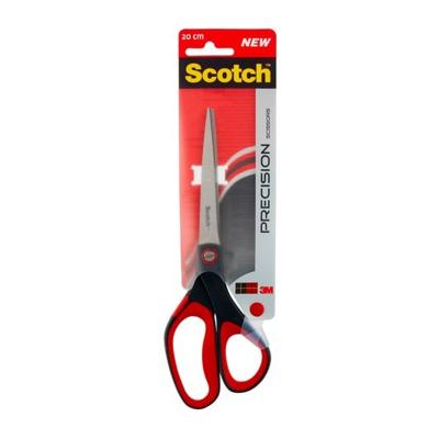 Scotch schaar Precision, ft 20 cm, rechts en links, scherpe punt, RVS, grijs/rood, blister van 1stuk Scotch schaar Precision, ft 20 cm, rechts en links, scherpe punt, RVS, grijs/rood, blister van 1stuk