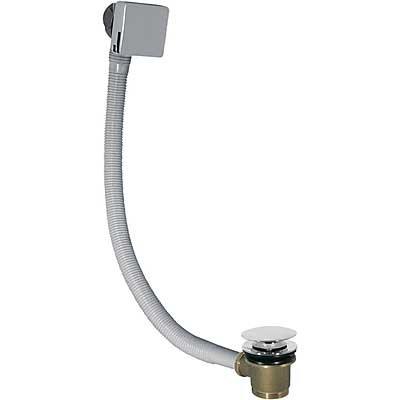 Tres Selection bad afvoer vulcombinatie met overloop en click-waste vierkant chroom