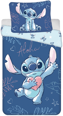 Stitch Aloha dekbedovertrek 140 x 200 cm - 70 x 90 cm - katoen Stitch Aloha dekbedovertrek 140 x 200 cm - 70 x 90 cm - katoen