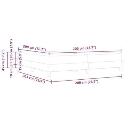 Boxspringbed met matras Donkergrijs 200 x 200 cm Fluweel