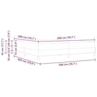 Boxspringbed met matras Donkergrijs 200 x 200 cm Fluweel - thumbnail