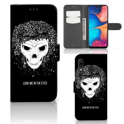 Telefoonhoesje met Naam Samsung Galaxy A30 Skull Hair Telefoonhoesje met Naam Samsung Galaxy A30 Skull Hair