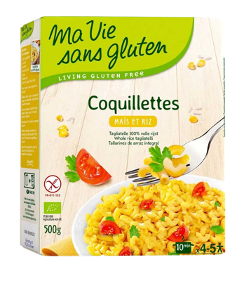 Macaroni van mais en rijst glutenvrij bio 500 Gram