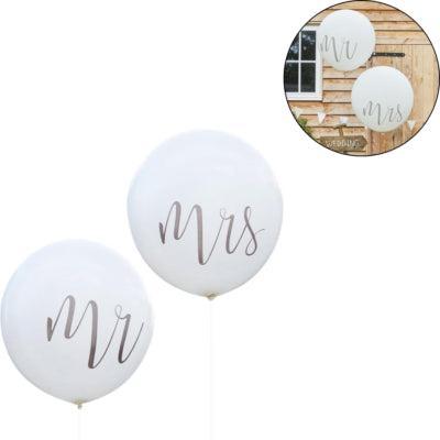 Mega ballonnen Mr & Mrs (2st) Rustic Country Ginger Ray