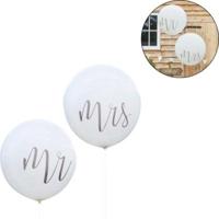 Mega ballonnen Mr & Mrs (2st) Rustic Country Ginger Ray - thumbnail