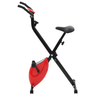 vidaXL Hometrainer X-bike magnetisch met hartslagmeter zwart en rood