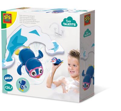 SES Creative Zwemmende pinguïn blauw