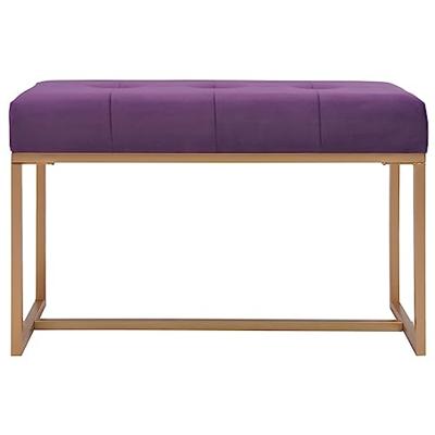 VidaXL Bankje 80 cm fluweel paars VidaXL Bankje 80 cm fluweel paars