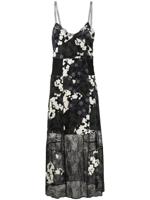 McQ Alexander McQueen floral-print lace-panel cami dress - Black - thumbnail