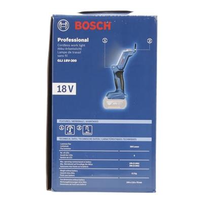 Bosch Blauw GLI 18V-300 LED Acculamp 14,4-18 Volt - 06014A1100 - thumbnail