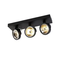 QAZQA Design spot zwart verstelbaar 3-lichts - Go - thumbnail