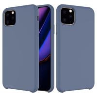 Effen kleur Liquid silicone schokbestendig Case voor iPhone XI Max 2019 (donkerblauw) - thumbnail